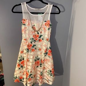 Floral Easter dress (Papaya)